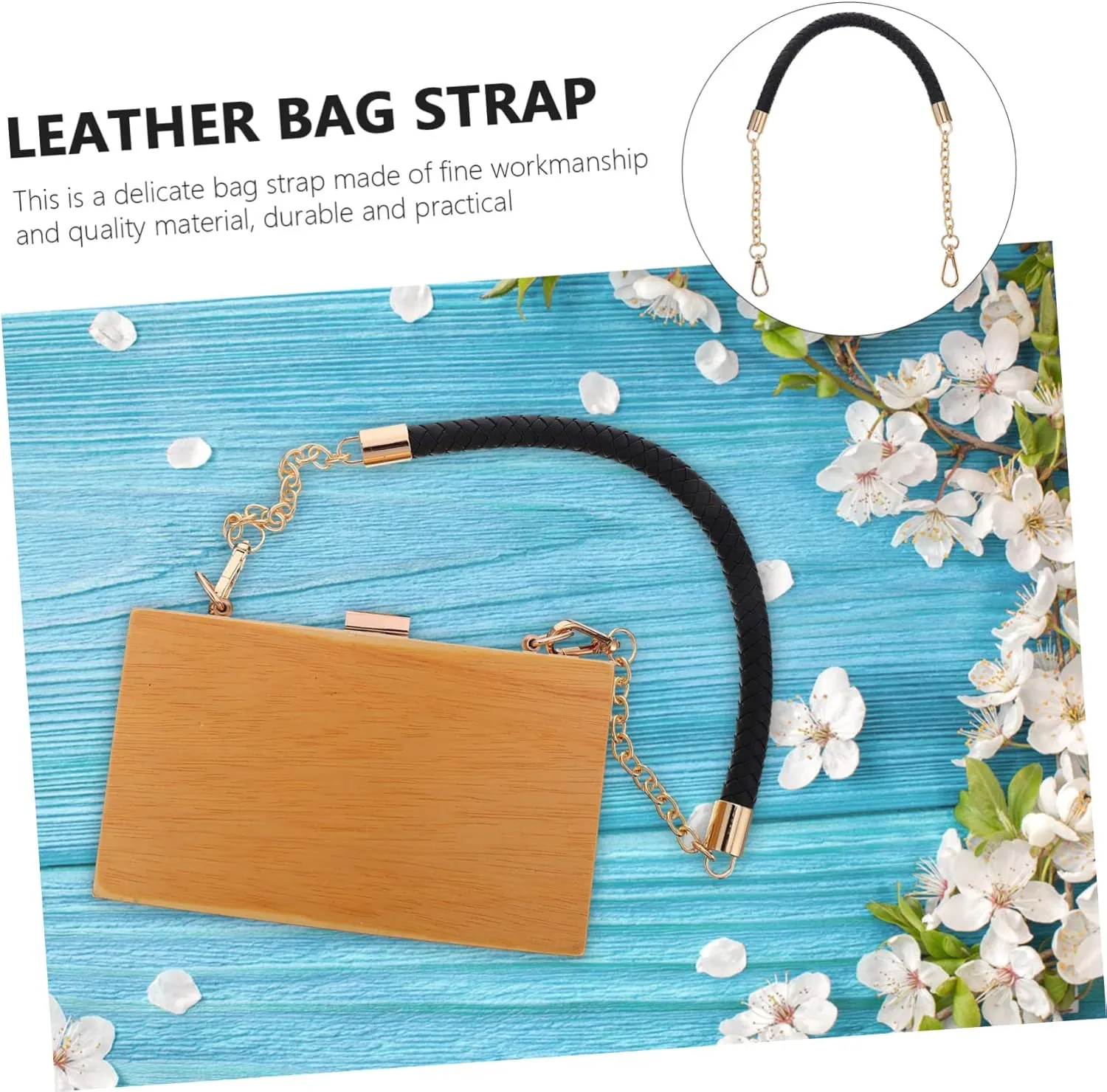DOITOOL 3pcs Elegant Leather Bag Strap Replacement Strap Bag Decor DIY Shoulder Strap for Women