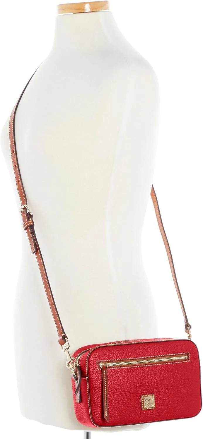 Dooney & Bourke Women's Camera Zip Crossbody in Pebble Grain Leather, Small Handbag with Adjustable Shoulder Strap