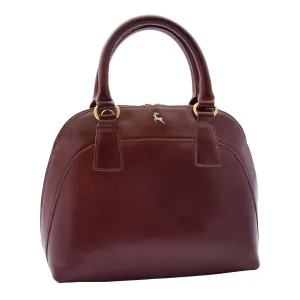 DR303 Women's Doctor Style Leather Handbag Hobo Bag Organiser Chestnut