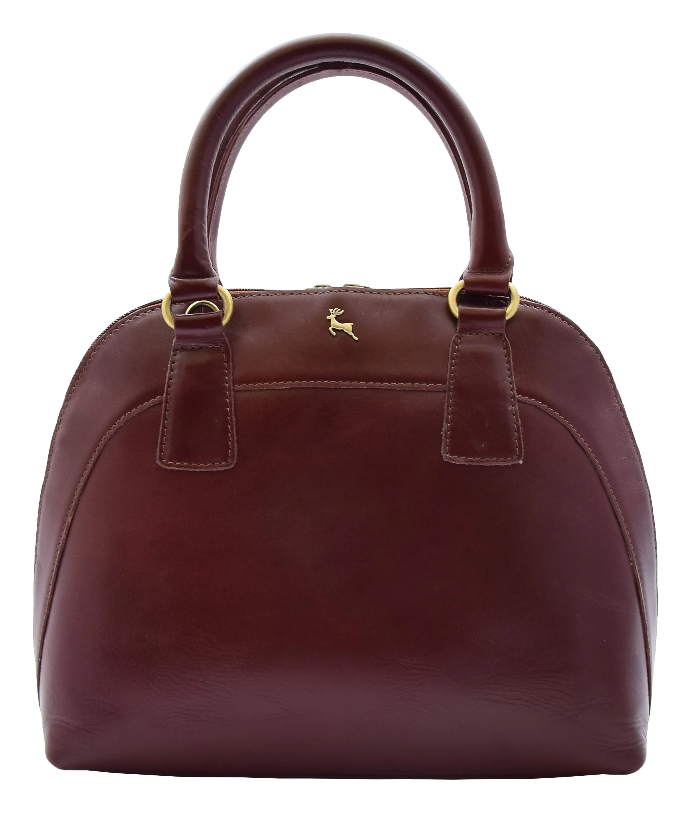 DR303 Women's Doctor Style Leather Handbag Hobo Bag Organiser Chestnut