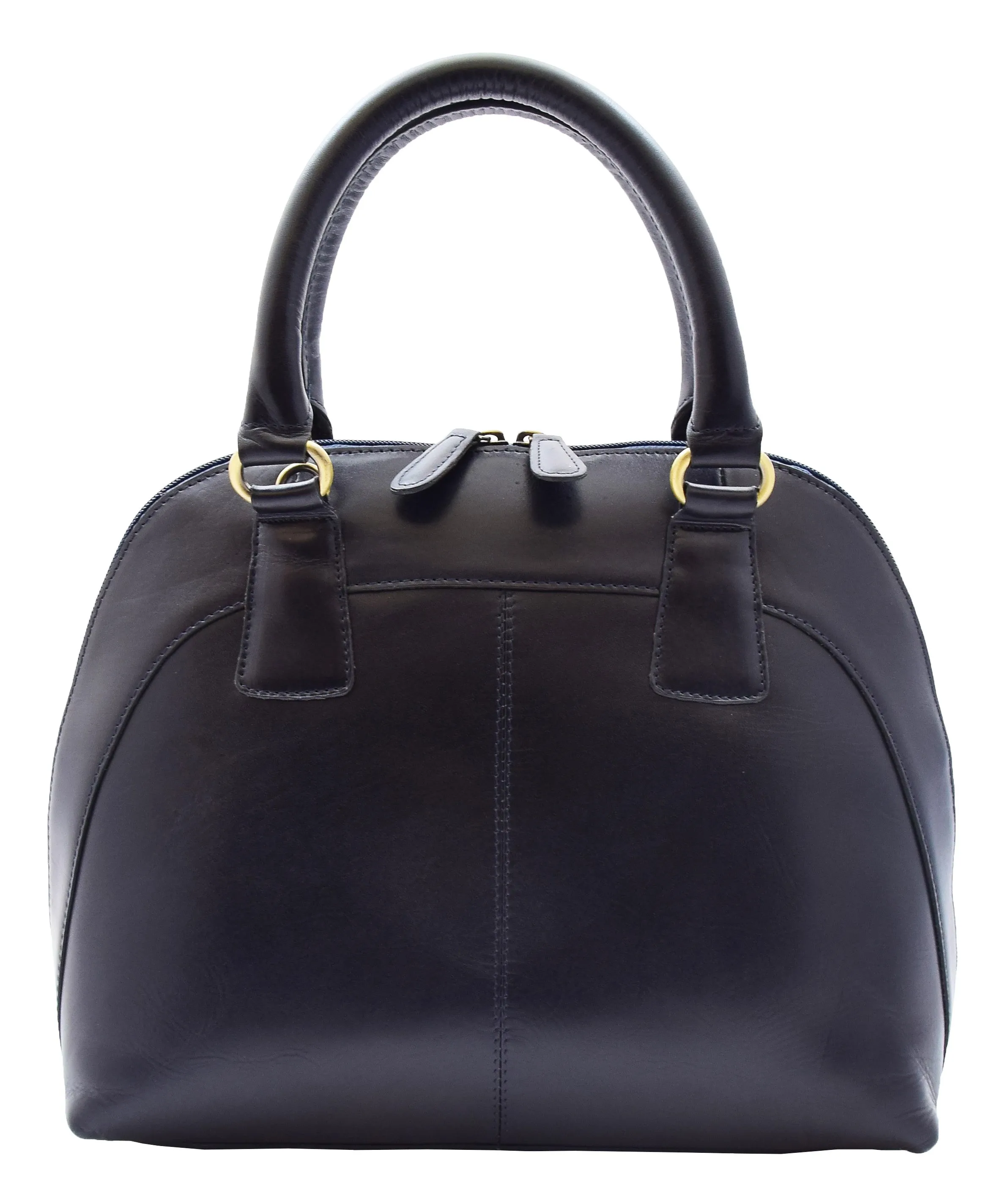 DR303 Women's Doctor Style Leather Handbag Hobo Bag Organiser Navy