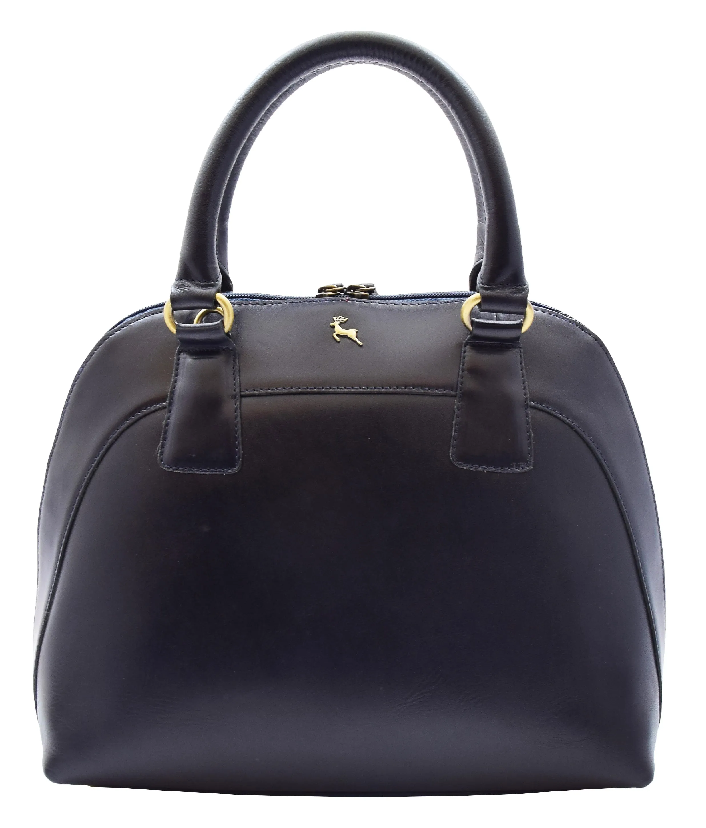 DR303 Women's Doctor Style Leather Handbag Hobo Bag Organiser Navy