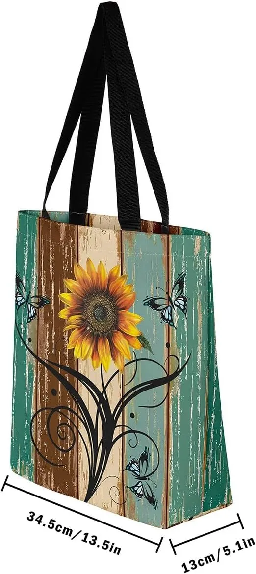 Dreamcatcher Canvas Tote Bag Boho Dream Catcher Feather Shoulder Handbag,Tribal Exotic Bohemian Reusable Bag