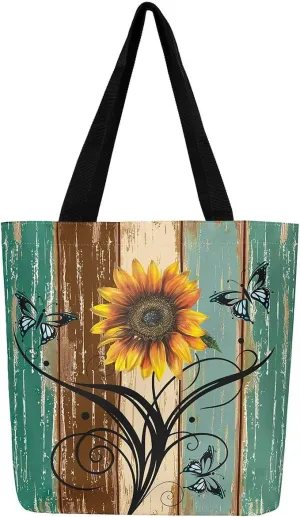 Dreamcatcher Canvas Tote Bag Boho Dream Catcher Feather Shoulder Handbag,Tribal Exotic Bohemian Reusable Bag