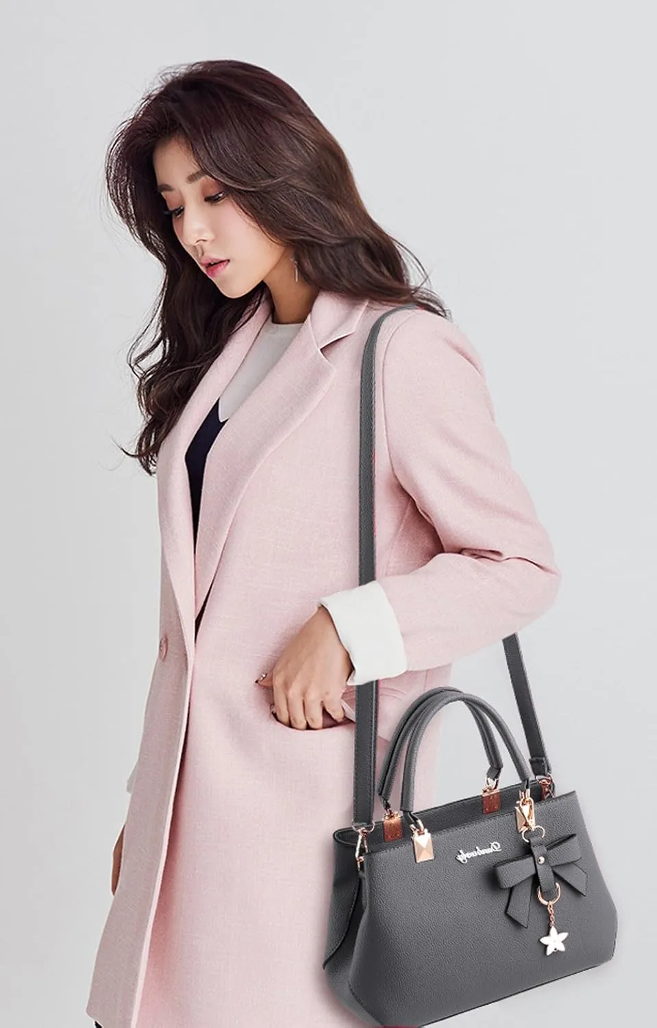 Dreubea Womens Handbag Tote Shoulder Purse Leather Crossbody Bag