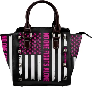 DWomen's Pu Leather Handbag Rivet Shoulder Bag Fashion Studded Top Handle Satchel Crossbody Tote Bag Punk Bag Purse