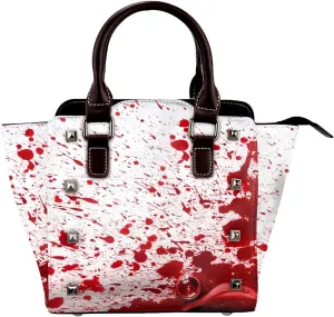 DWomen's Pu Leather Handbag Rivet Shoulder Bag Fashion Studded Top Handle Satchel Crossbody Tote Bag Punk Bag Purse