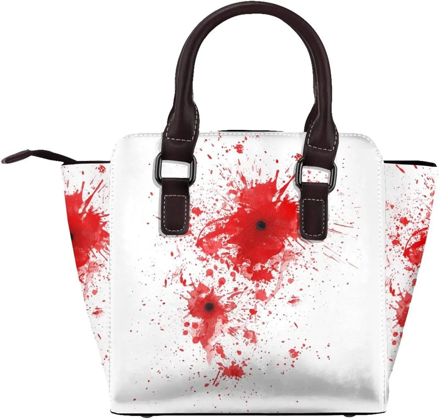 DWomen's Pu Leather Handbag Rivet Shoulder Bag Fashion Studded Top Handle Satchel Crossbody Tote Bag Punk Bag Purse