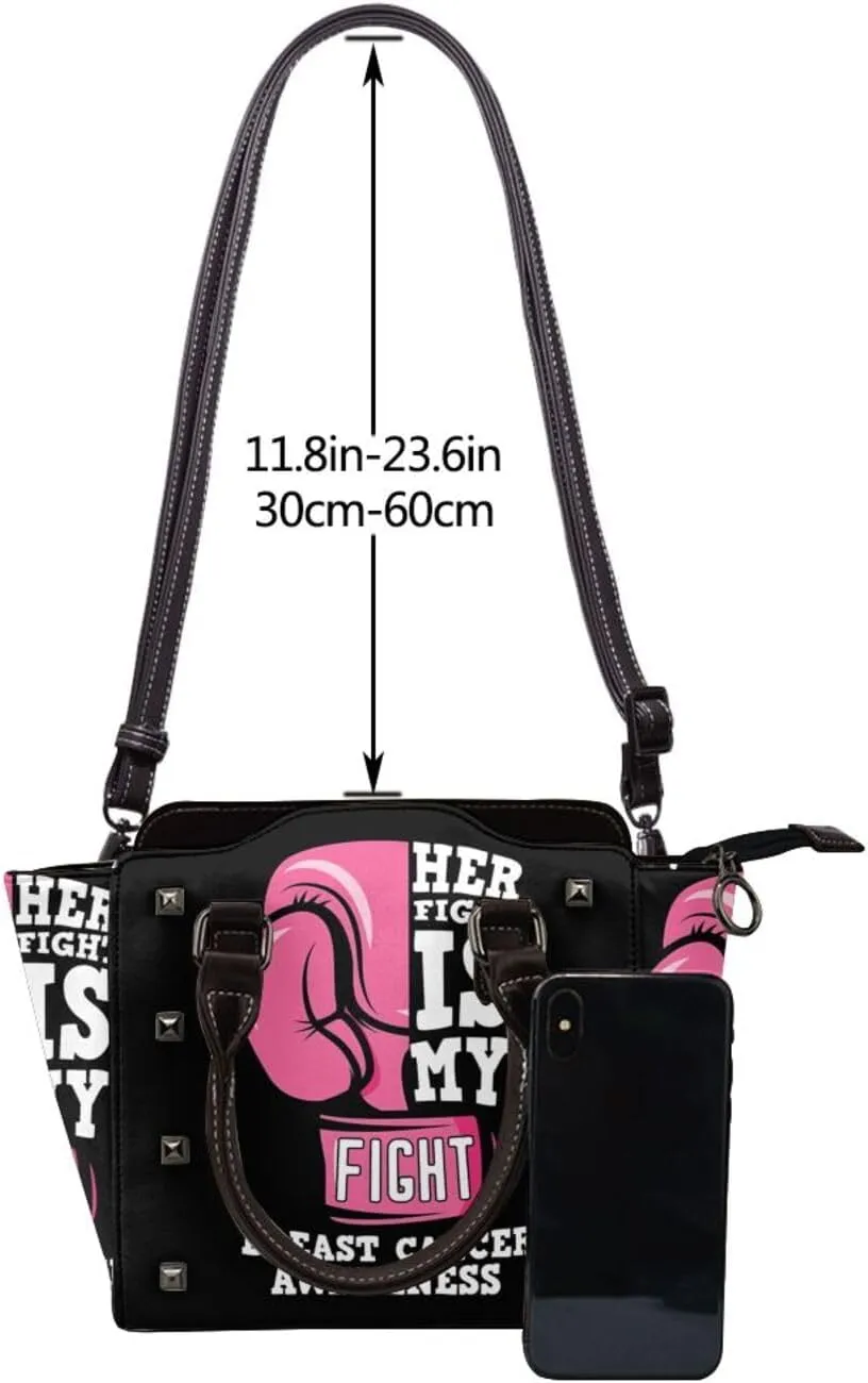 DWomen's Pu Leather Handbag Rivet Shoulder Bag Fashion Studded Top Handle Satchel Crossbody Tote Bag Punk Bag Purse