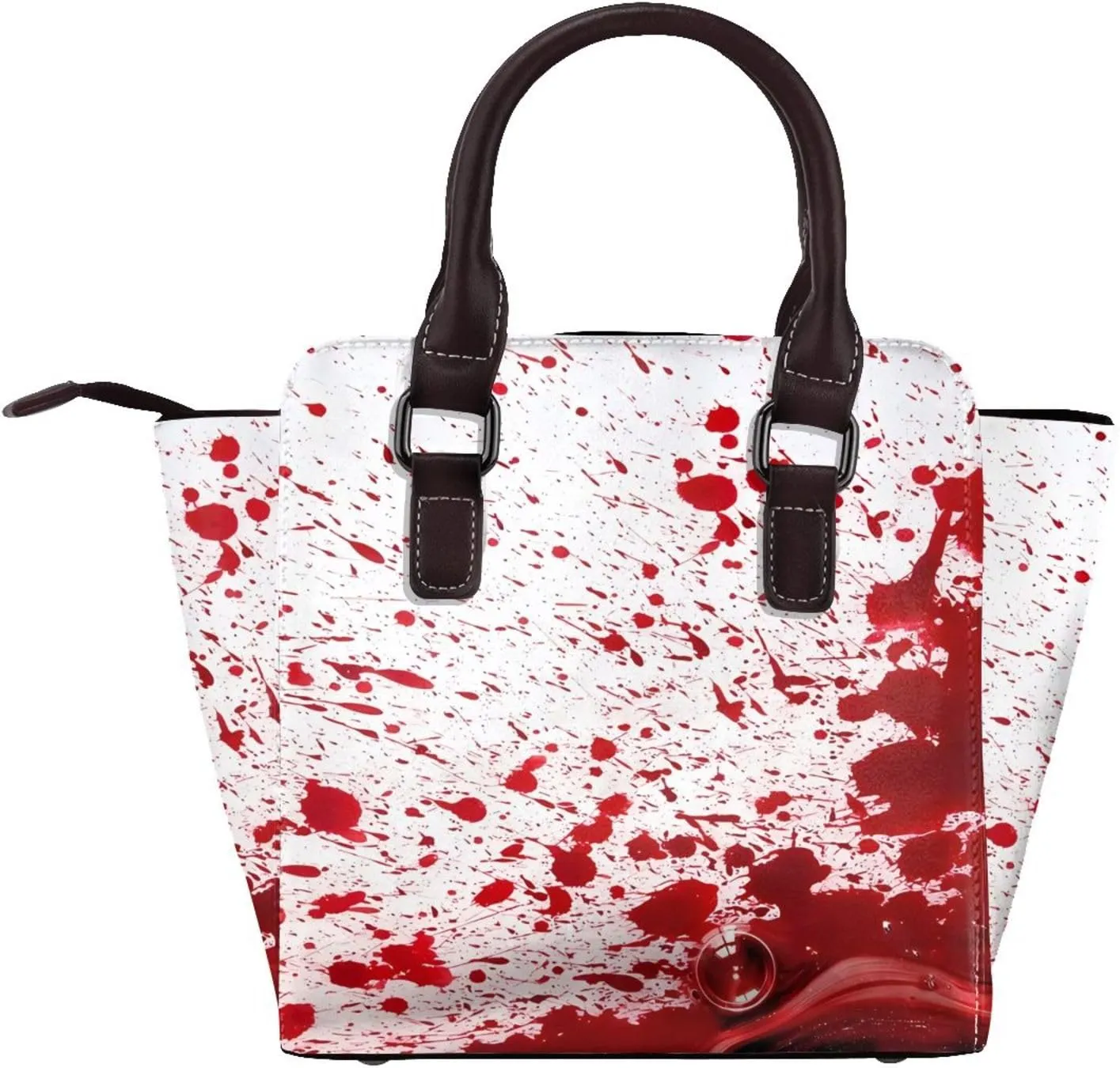 DWomen's Pu Leather Handbag Rivet Shoulder Bag Fashion Studded Top Handle Satchel Crossbody Tote Bag Punk Bag Purse