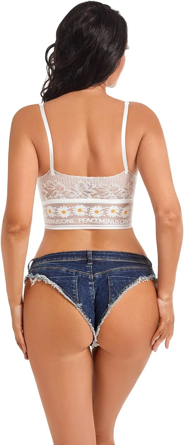 Dxyufazhe Sexy Women's Low Rise Stretch Mini Denim Shorts Hot Pants Beach Party Clubwear