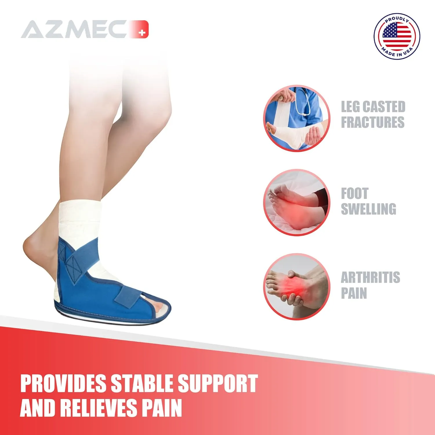 Economy Super Cast Shoes, Postoperative Cast Boot For Fracture Feet, Supports Surgical Foot Protection, Stables Ankle Joints Support Bunion Hammertoe Post Surgery Brace Foot (X-Large Shoe Size 12 1/4" L x 5 1/2" W)