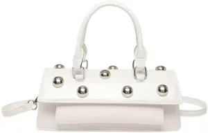 Edgy Sweetheart Shoulder Bag Sling bag Glossy Leather Quality Crossbody Bag with Detachable Studded Design Stylish Women Bag