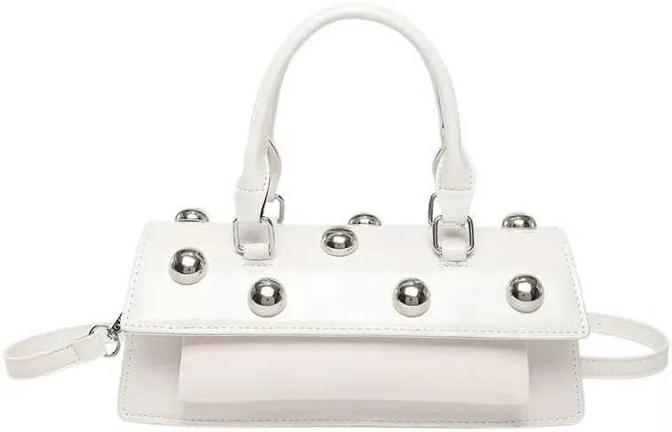Edgy Sweetheart Shoulder Bag Sling bag Glossy Leather Quality Crossbody Bag with Detachable Studded Design Stylish Women Bag