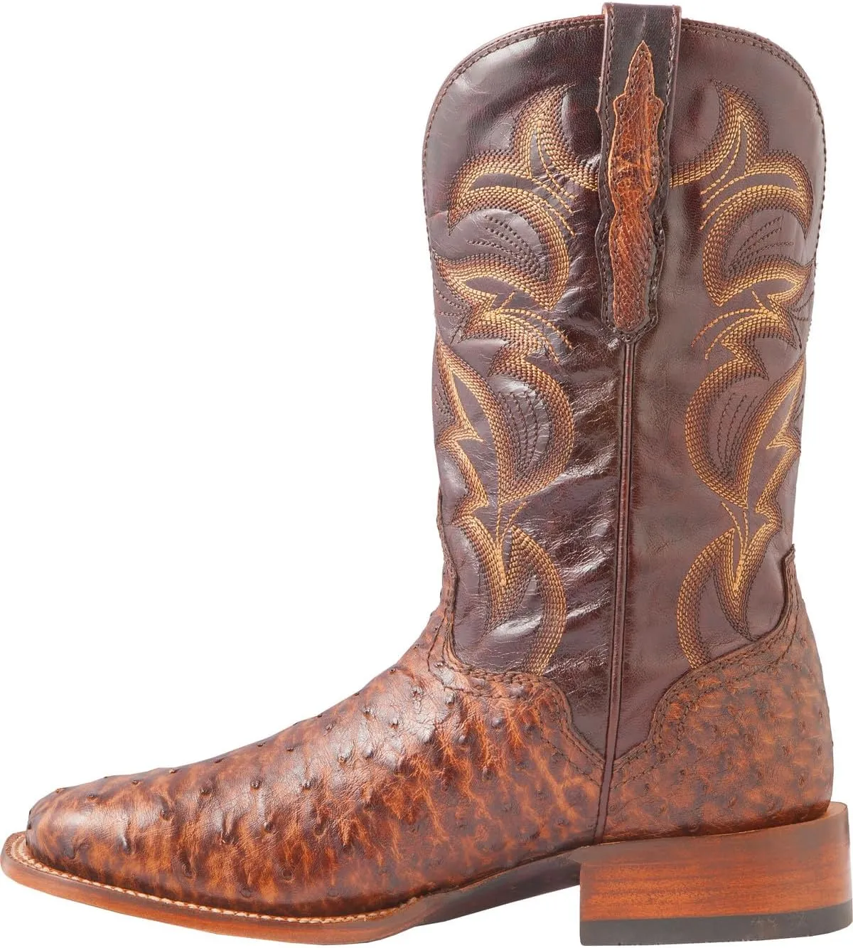 El Dorado Men's Handmade Full Quill Ostrich Stockman Boot Broad Square Toe - Ed2213