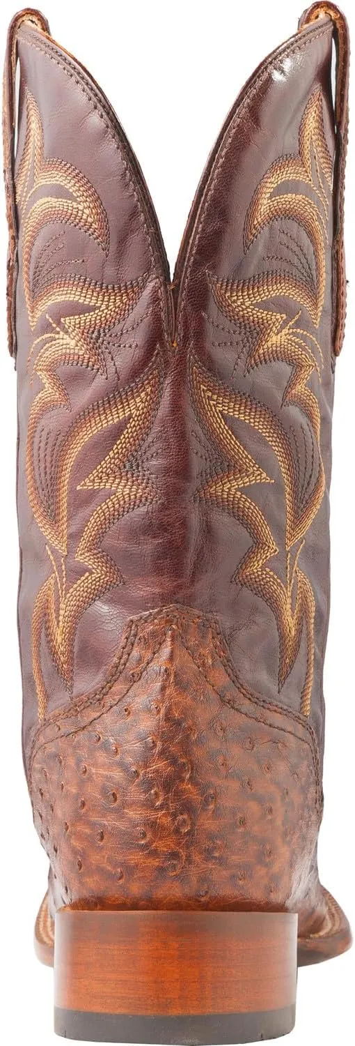 El Dorado Men's Handmade Full Quill Ostrich Stockman Boot Broad Square Toe - Ed2213