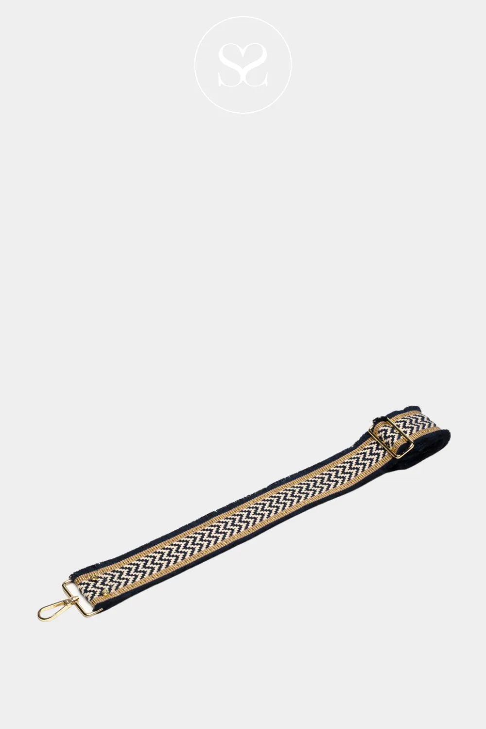ELIE BEAUMONT - CROSSBODY STRAP - NAVY VELVET TRIM