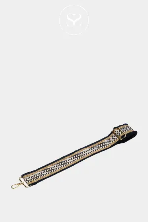 ELIE BEAUMONT - CROSSBODY STRAP - NAVY VELVET TRIM