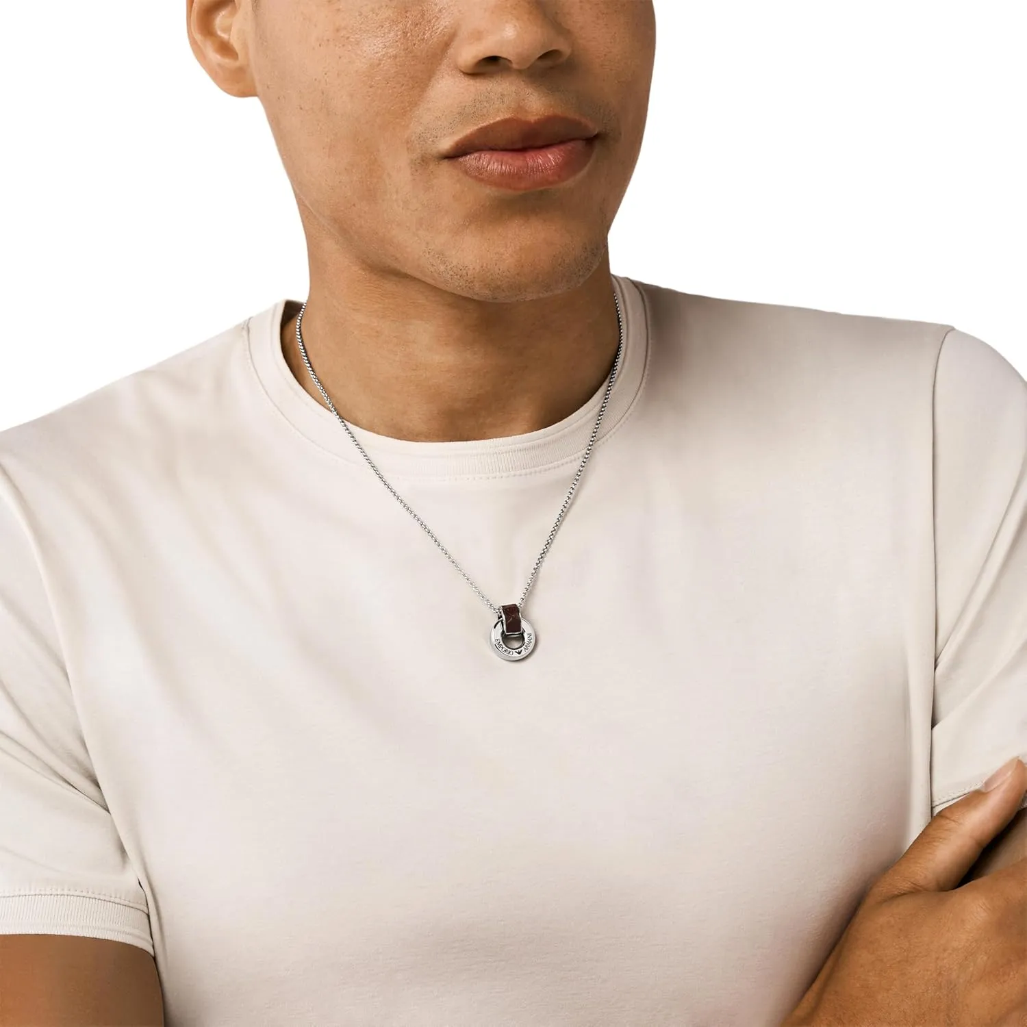 Emporio Armani Stainless Steel Pendant or Chain Necklace for Men