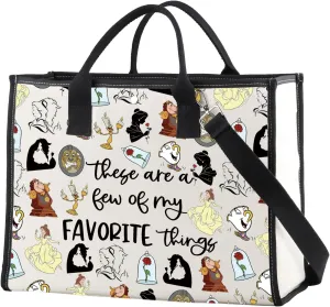 ENSIANTH Beauty Inspired Shoulder Bag Belle Princess Lover - Fairy Tales - A Tale as Old as Time-Family Trip -Beast Tote Bag