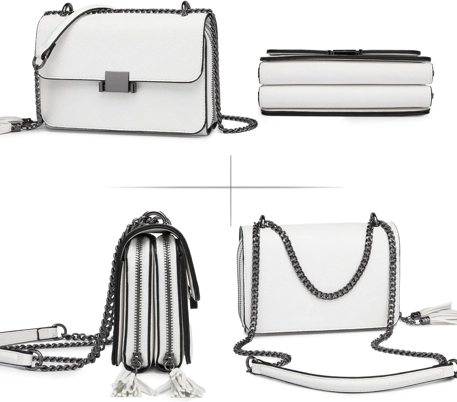 ER.Roulour Small Crossbody Bag for Women Western Cell Phone Purse Wallet Shoulder Handbags with Chain Strap
