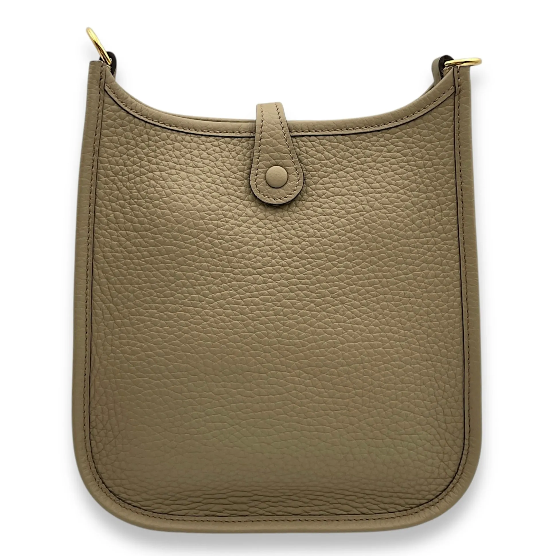 Evelyne Mini Beige Marfa in Clemence, Gold hardware