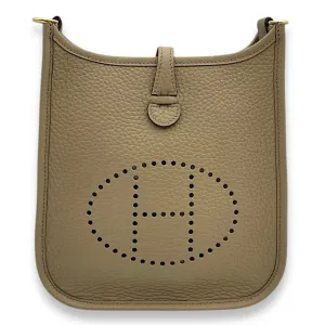 Evelyne Mini Beige Marfa in Clemence, Gold hardware