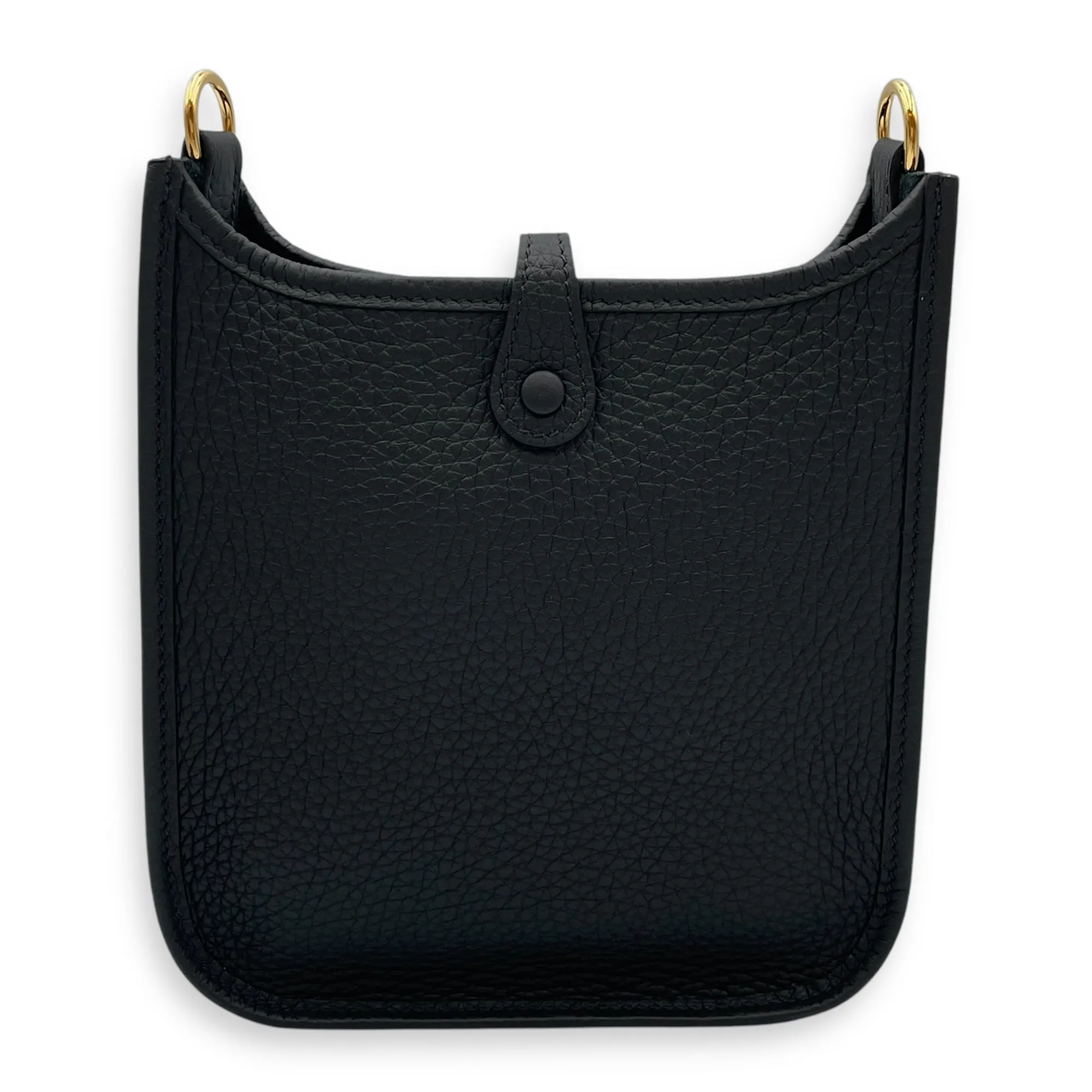 Evelyne Mini Black in Clemence, Gold hardware