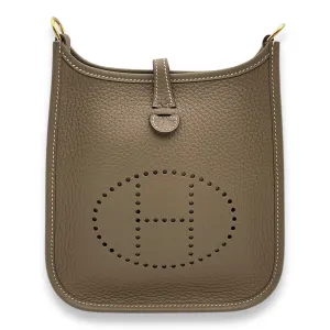 Evelyne Mini Etoupe in Clemence, Gold hardware