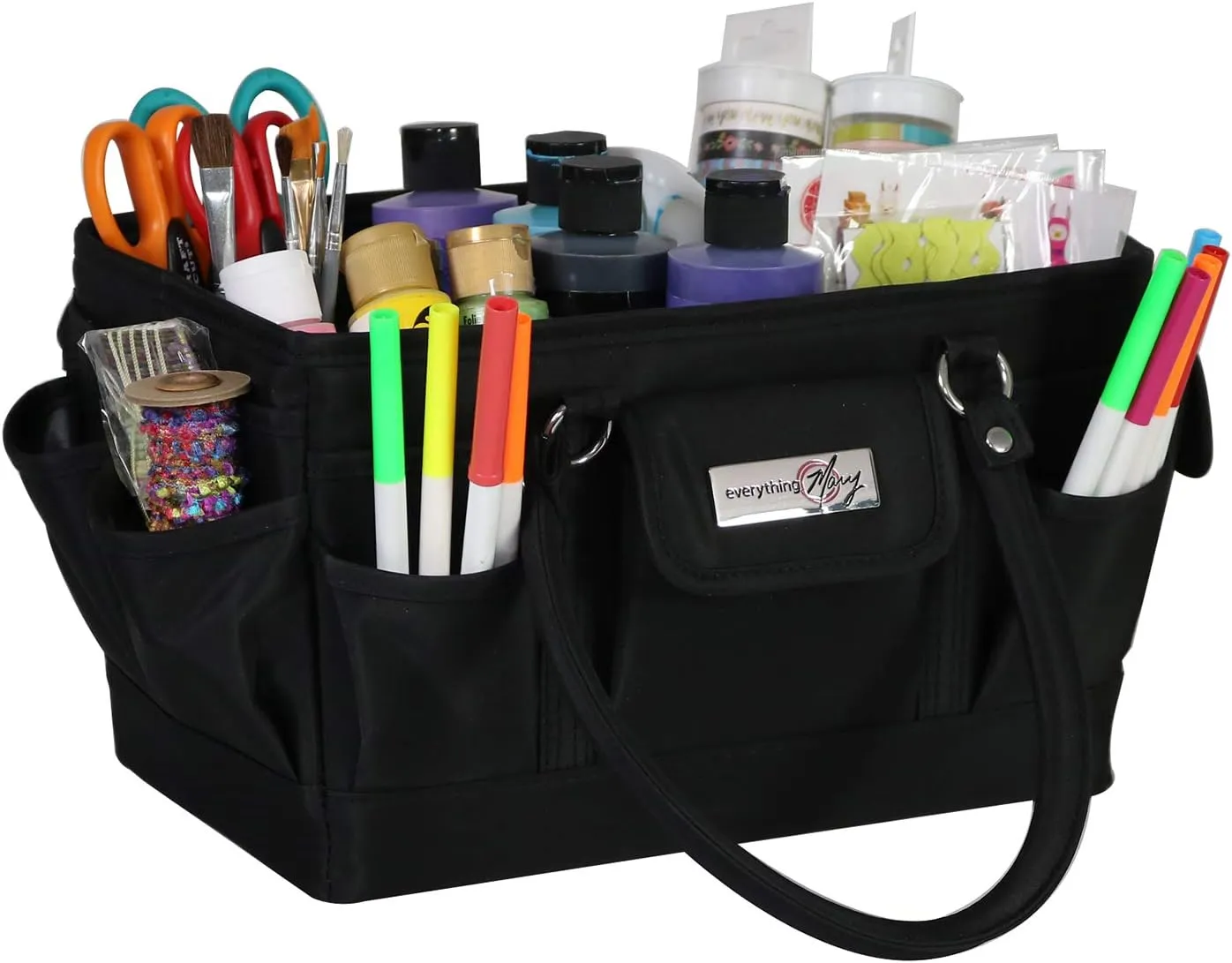 Everything Mary Deluxe Collapsible Store & Tote Organizer with Handles – Multipurpose Storage for Diapers, Snacks, Crafts, Toys, Office Supplies & Everyday Essentials