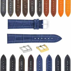 Ewatchparts 17-18-19-20-21-22-23-24MM GENUINE ITALIAN LEATHER WATCH BAND STRAP FOR WATCHES