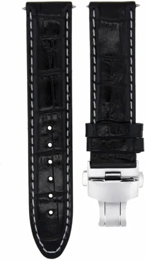 Ewatchparts 18mm Leather Watch Band Strap Compatible With Omega Speedmaster 3539.50,3510.50 Reduce Black
