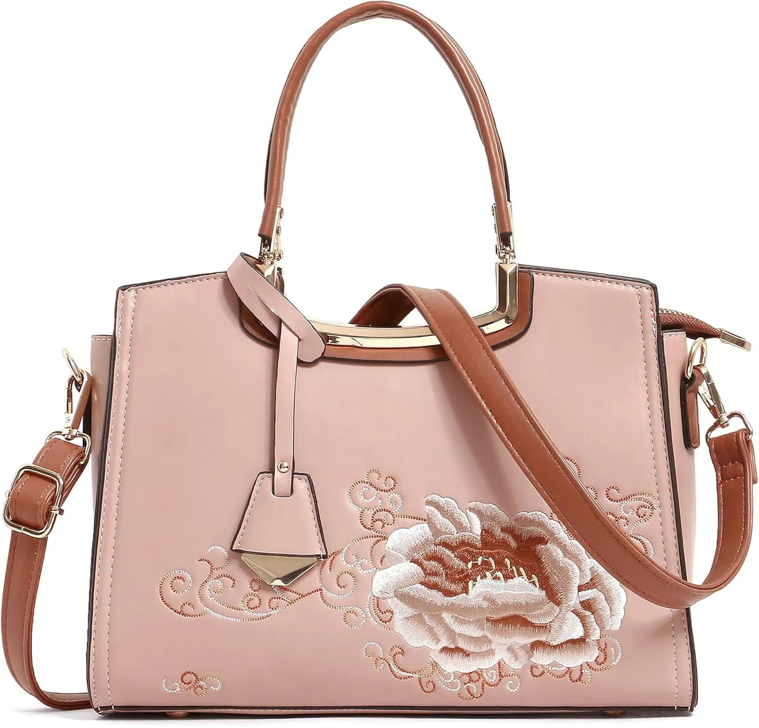 EXOTIC® flora embroidered collection PU Leather hand bag for women