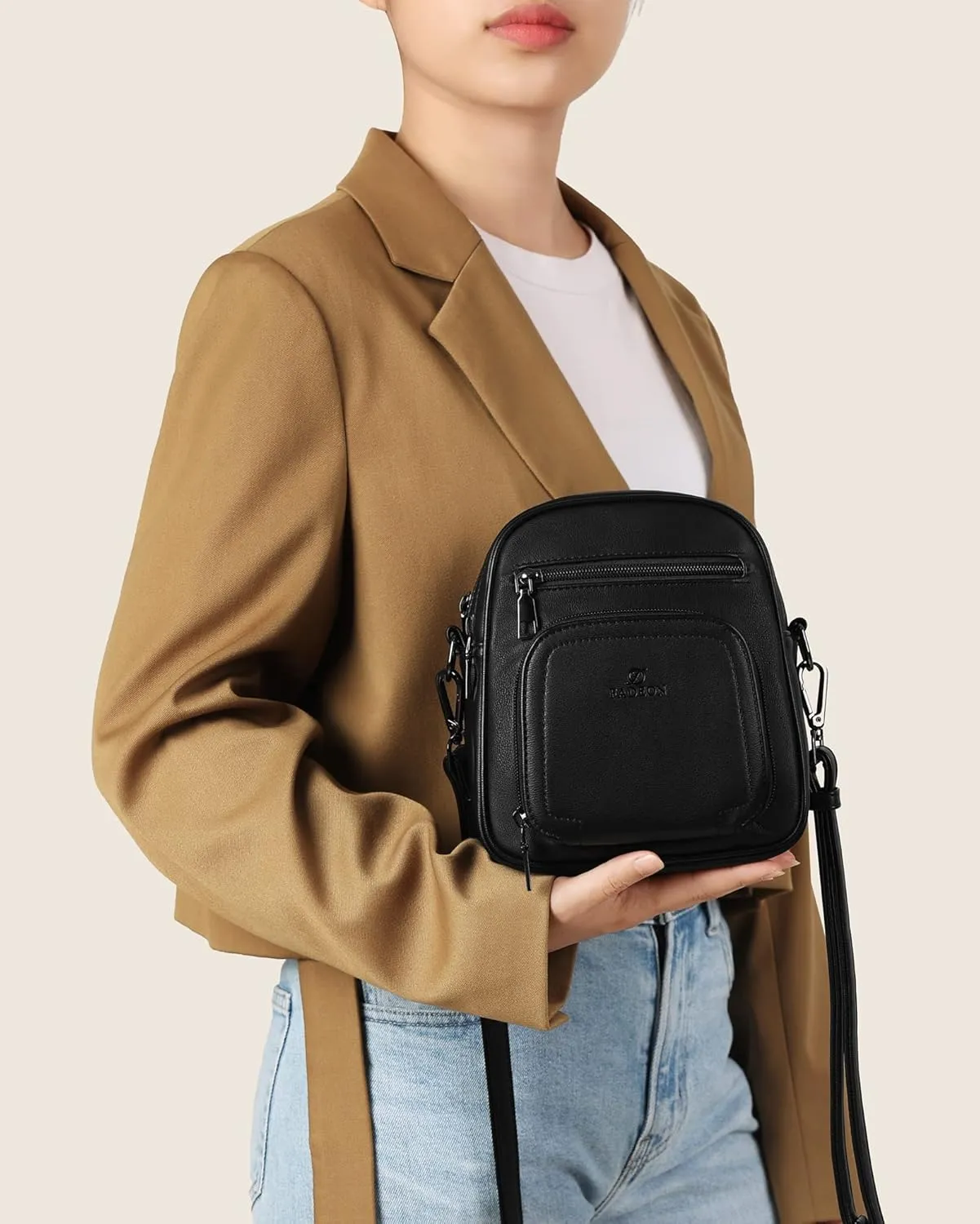 FADEON Small Purses for Women Crossbody Bags, Designer PU Leather Mini Cross Body Purse Travel Shoulder Bag Card Slots
