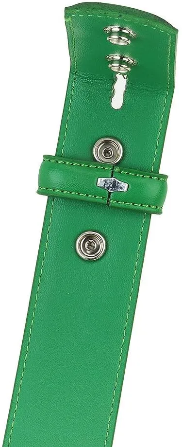 Falari Replacement Genuine Leather Dress Belt Strap Without Buckle Snap on Strap 33mm fit 35mm Buckle