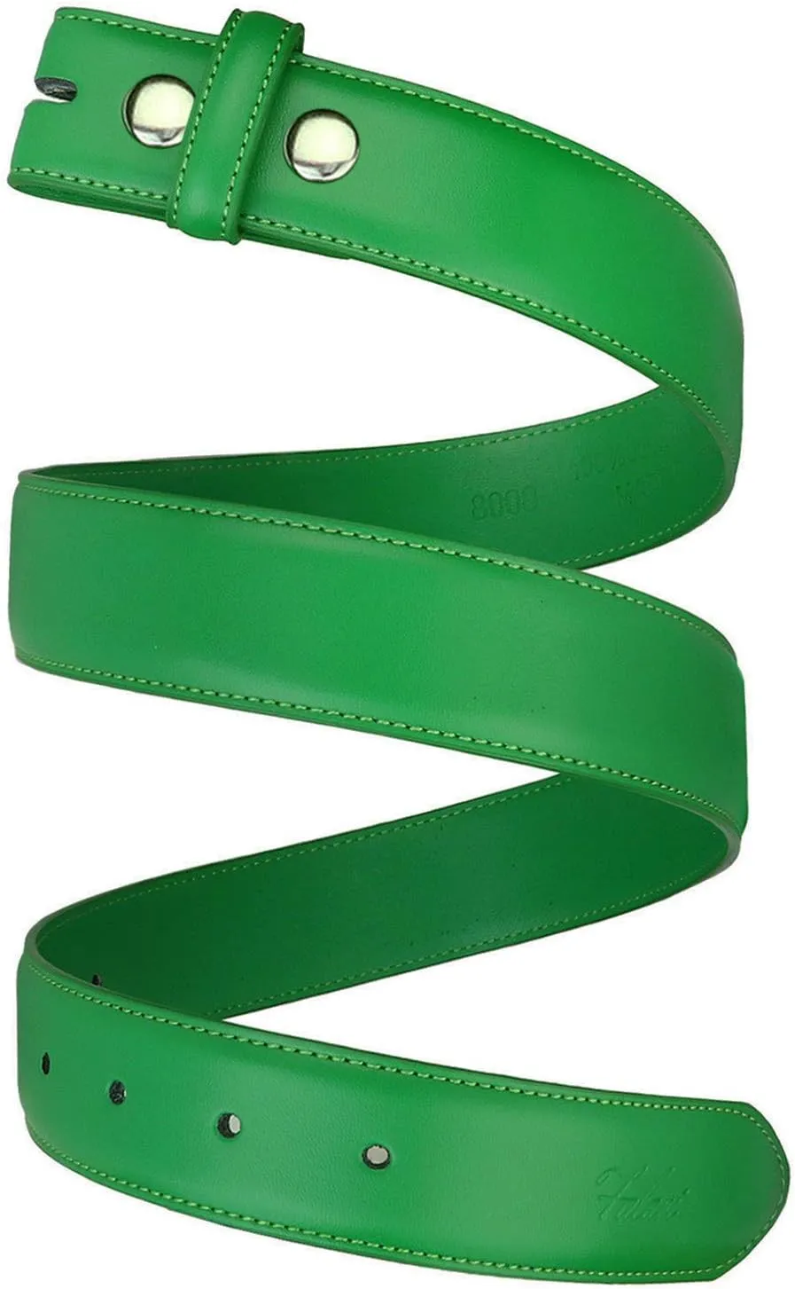 Falari Replacement Genuine Leather Dress Belt Strap Without Buckle Snap on Strap 33mm fit 35mm Buckle