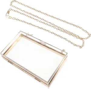 Fashion Mini Shoulder Bag Acrylic Square Handbag Cross Body Purse Large Space for Travel