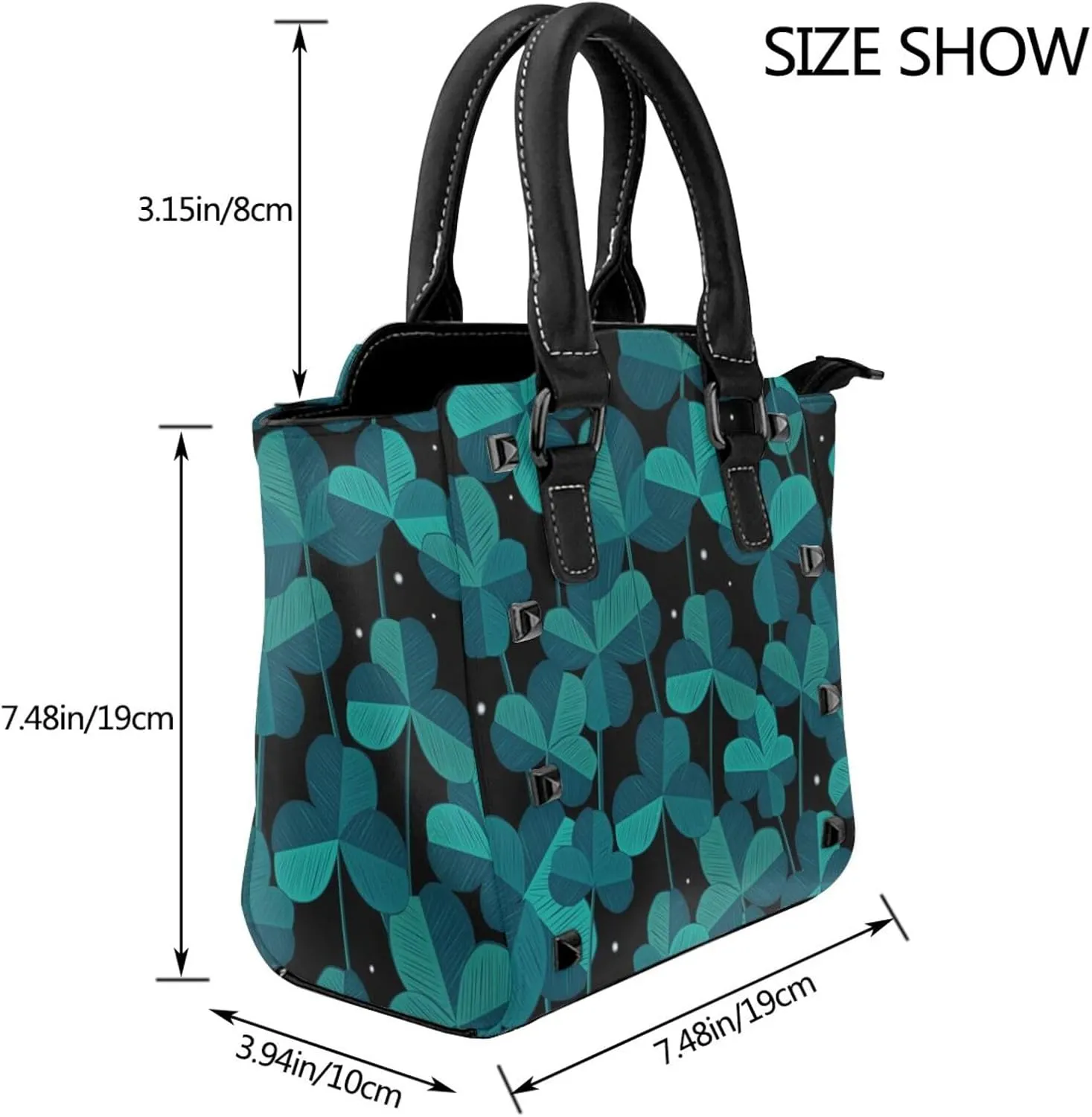 Fashion Studded Skull Bag for Women, Cool PU Leather Rivet Bag, Shoulder Bag