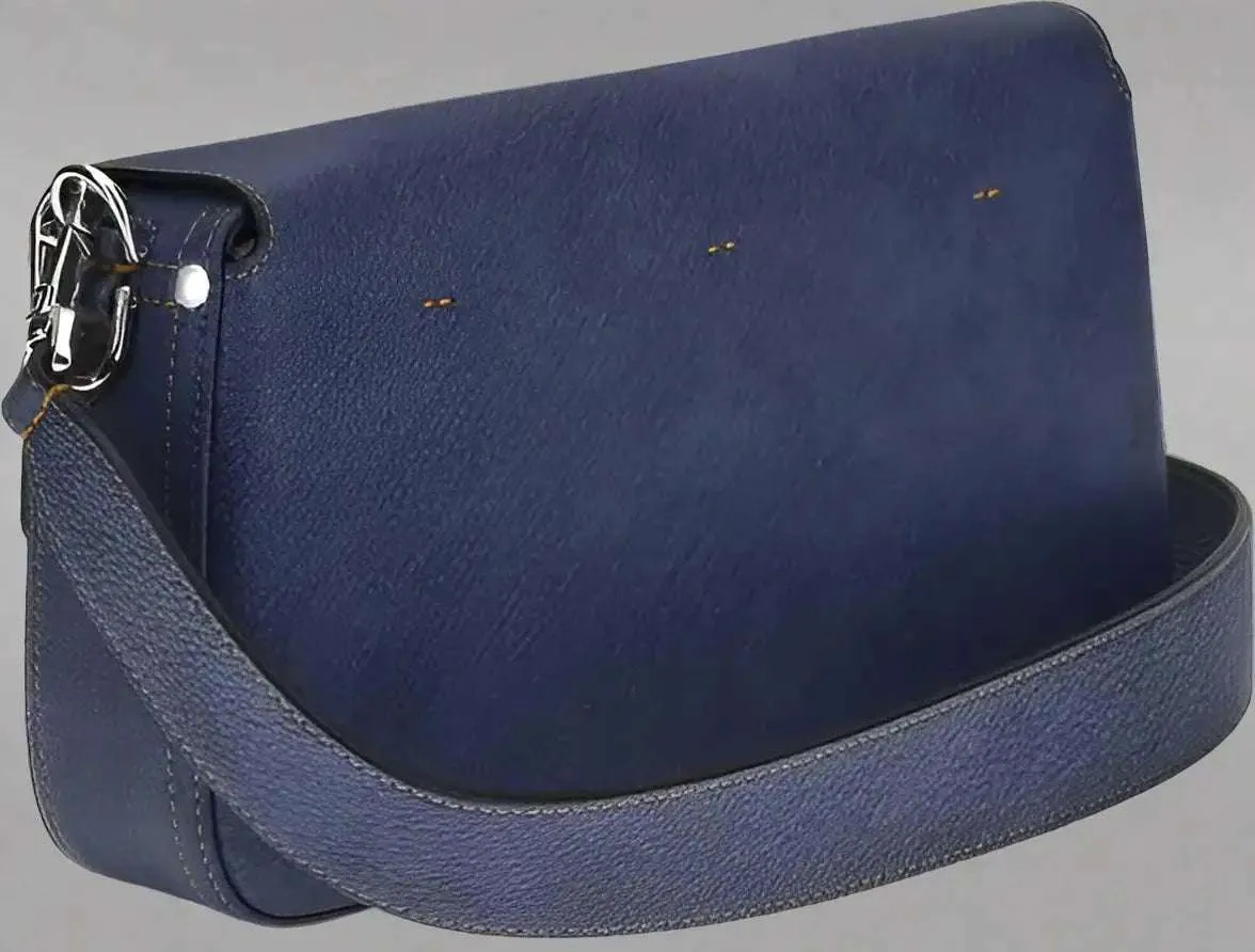 FENDI blue Baguette Romano Shoulder Bag