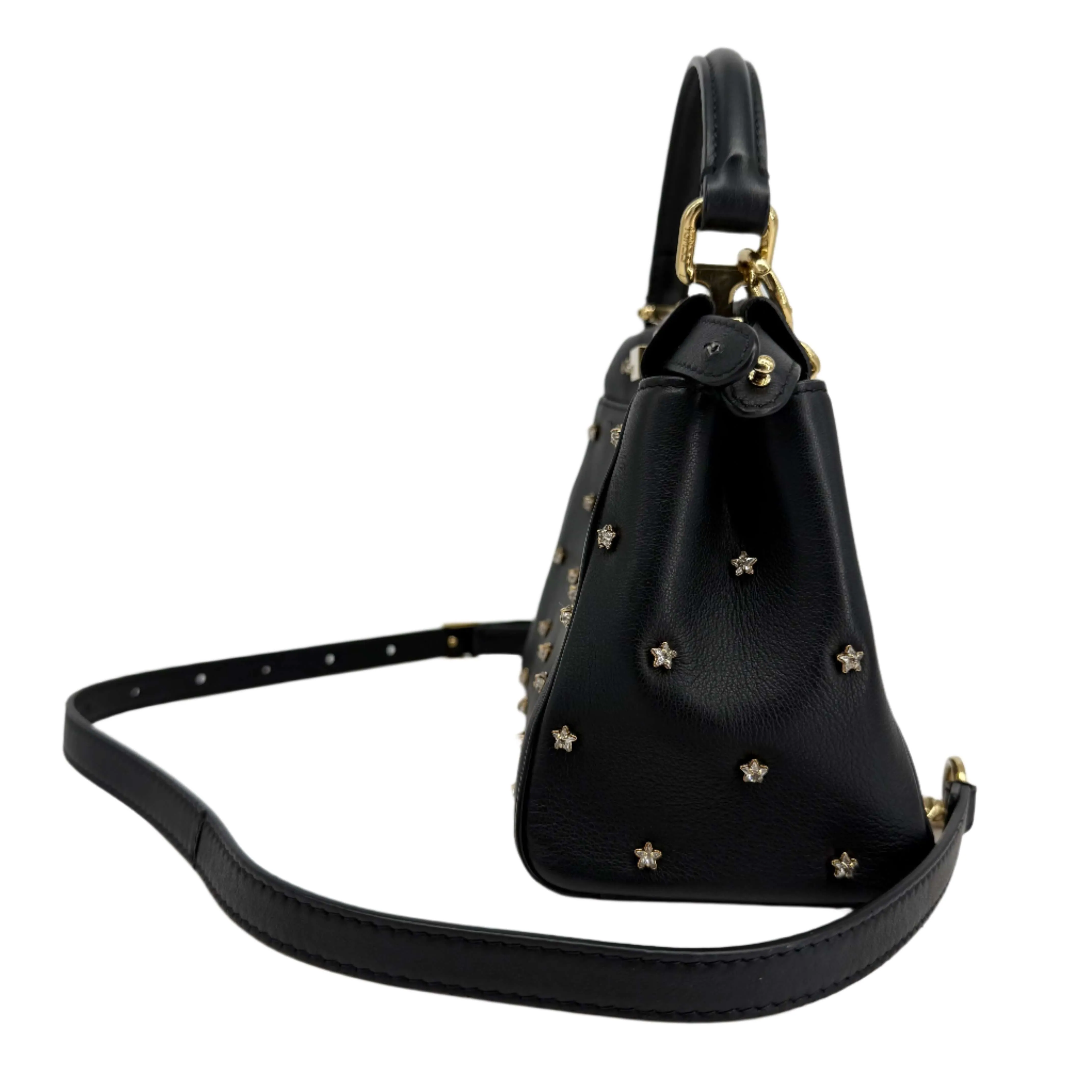 Fendi Nappa Crystal Studded XS Peekaboo Iconic Satchel in Black –  Pre-Owned