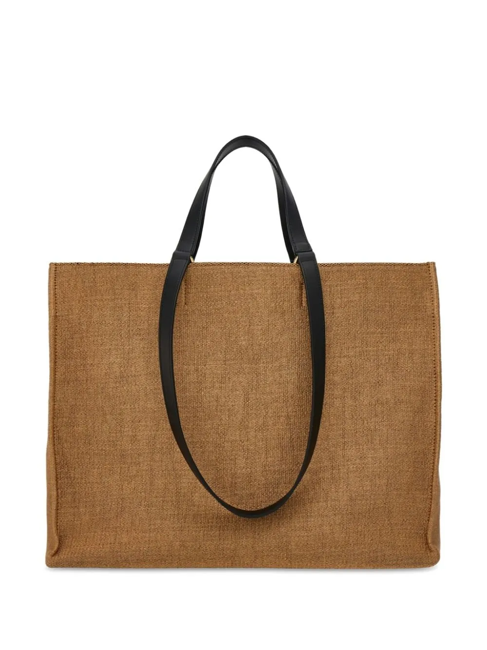 Ferragamo Raffia Handbag with Leather Trim