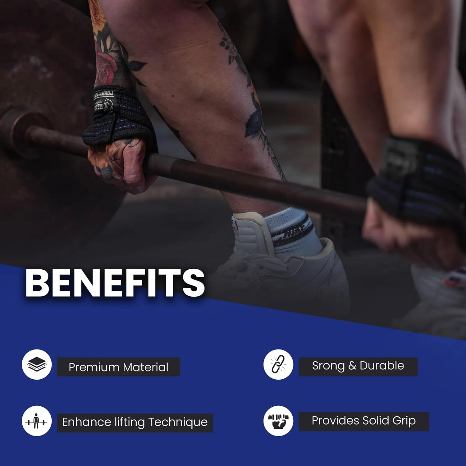 Figure 8 Lifting Strap- Strongman 10-14" Deadlift Straps- True Grip Support & Heavy Duty Wrist Straps for Weightlifting Women Men- Hand Straps for Weight Lifting Figure 8 Straps for Gym Workout