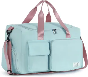 FIORETTO Women's Gym Duffle Bag with Shoes Compartment, 37L Capacity, Ideal for Travel, Gym, Sports, Duffel, Weekender