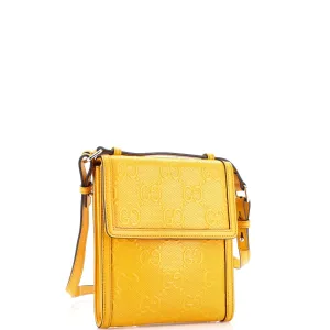 Flap Crossbody Bag GG Embossed Perforated Leather Small