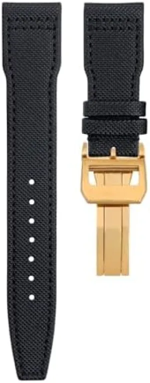 For IWCSPITFIRE MARK 18 for Portugieser for Portofino Pilot for IW3777 Wristband 20mm 21mm 22mm Nylon Canvas Leather Watchbands (BLUE rose buckle C,22MM)