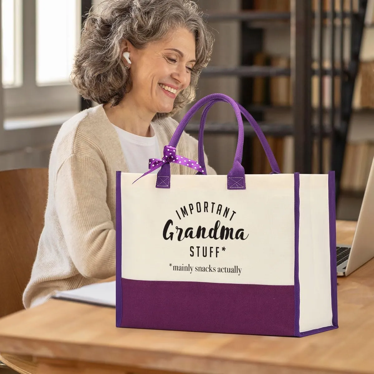 FORBIDDEN PAPER Gifts Tote Bag Important Stuff Tote Gift Gifts Birthday for Shopping Bag Grocery Bag Utility Tote