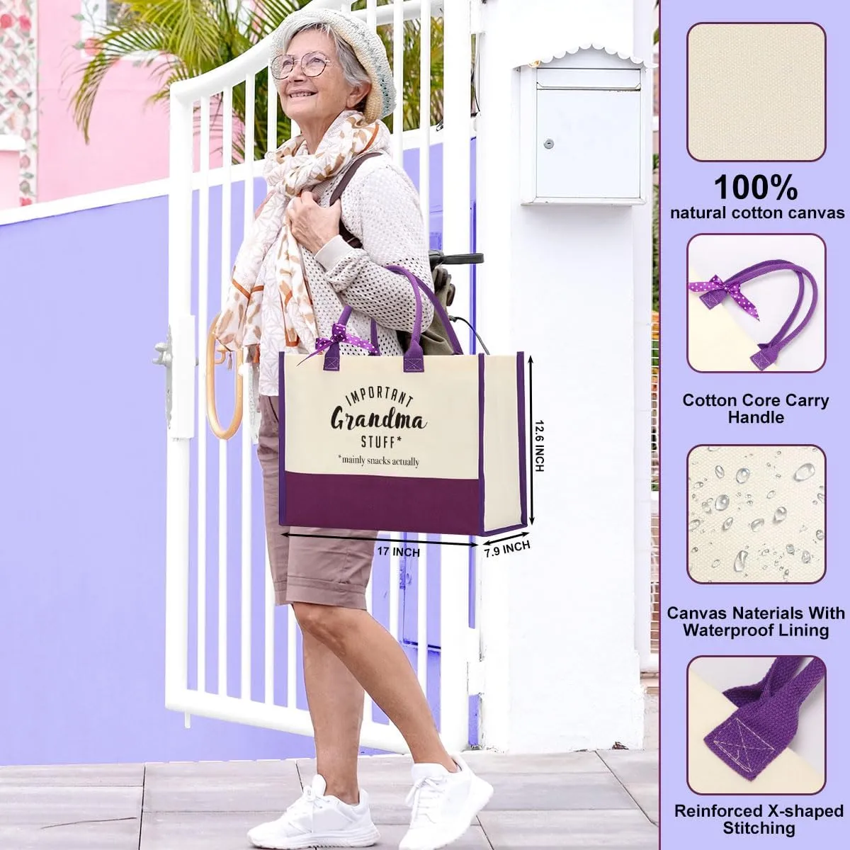 FORBIDDEN PAPER Gifts Tote Bag Important Stuff Tote Gift Gifts Birthday for Shopping Bag Grocery Bag Utility Tote