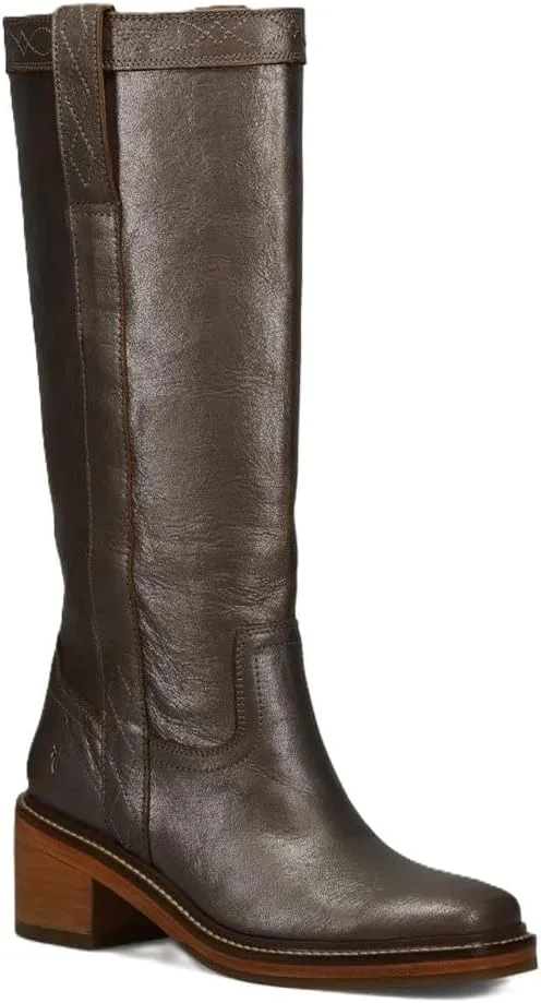 Frye Kate Pull On 14” Leather Boots for Women - Riding Boots with 2” Heel, Leather Lining, Intricate Stitching, Cushioned Footbed, and Rubber Outsole