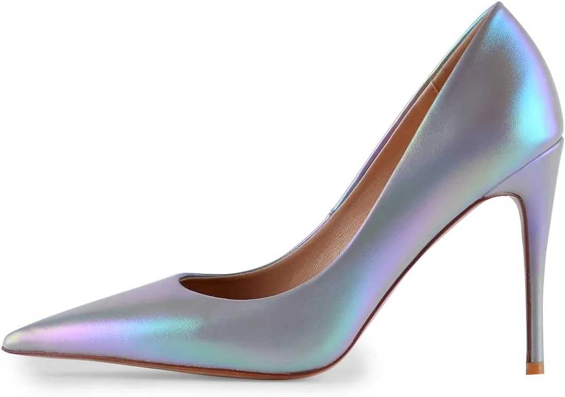 FSJ Women Fashion Pointed Toe Stiletto High Heel Pumps Slip On Gradient Bridal Party Dress Shoes Size 4-15 US
