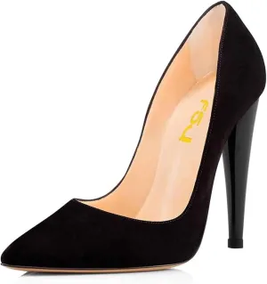 FSJ Women Pumps Closed Pointed Toe Cone High Heel Slip On Classic Office Special Ladies Wedding Shoes Size 4-16 US